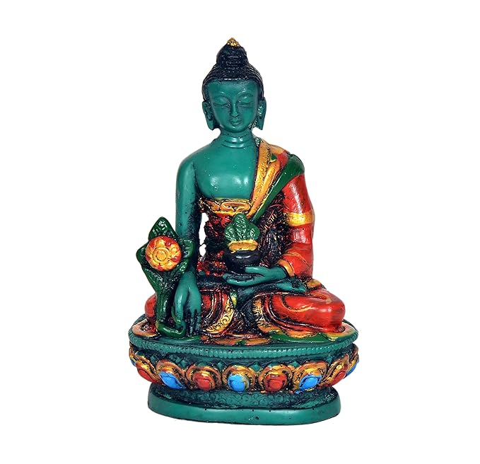 Resin Medicine Buddha Idol Statue Home Decor, Height : 11 cm