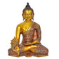 Brass Buddha Statue Handcrafted Spiritual Decor - Meditating Buddha Idol for Home Decor and Office (Height 10 Inch)