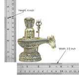 Brass Shivling idol dimensions: 4-inch height, 3.5-inch width, with Naag and Nandi