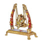 Brass Ganesha Playing On Swing Ganesha Jhula Decorative Showpiece Multicolour (Height 10 Inch)