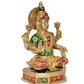 Brass Lakshmi Statue - Goddess Laxmi Idol for Home Decor and Pooja - Hindu Goddess of Wealth Figurine (Height 13 Inch)