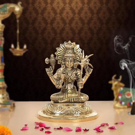 Brass Kamakshi Amman Statue (Height: 5 Inch)