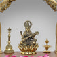 Bronze Maa Saraswati Statue - Handcrafted Hindu Goddess Saraswati Idol for Home Decor and Pooja (Height 6 Inch)