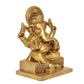 Brass Lord Ganesha Idol Statue Decorative Sculpture for Home Office Mandir Pooja Showpiece (Height 7 Inch)