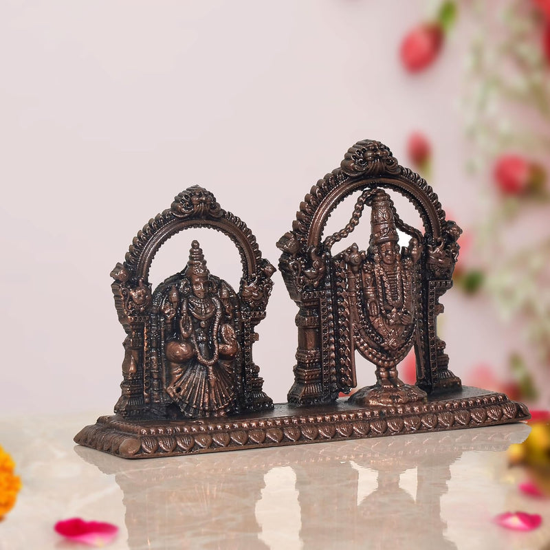 Copper Tirupati Balaji Lakshmi Venkateshwara Idol (Height 3 Inch)