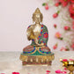 Brass Buddha Statue - Handcrafted Spiritual Decor for Home and Office - Meditating Buddha Idol (Height 10 Inch)