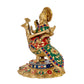 Brass Goddess Saraswati Sitting On Swan Devi of Study Maa Saraswati for Home Decor Mandir pooja (Height: 7 Inch)