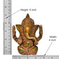 Brass Lord Ganesha Idol Ganesh Statue Decorative Sculpture for Home Decor Office Mandir Pooja Showpiece (Height 5 Inch)