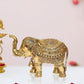 Brass Elephant Figurine - Decorative Statue for Home Decor, Feng Shui, and Good Luck (Height 10 Inch)