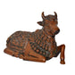 Brass Shiva Seated Nandi Statue Nandi Bull for Shiv Temple Showpiece and Home Decor Pooja Temple (Height: 6 Inch)