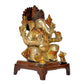 Brass Lord Ganesha Idol Ganesh Statue Decorative Sculpture for Home Office Mandir Pooja Showpiece (Height 7.5 Inch)