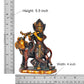 Brass Lord Krishna with Cow Idol Figurine Sculpture Playing Flute Statue Decorative Showpiece, (Height 5.5 Inch)