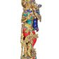 Brass Lord Krishna Idol Statue Krishna Figurine Sculpture Decorative Showpiece for Home Office Decor Multicolour Height 14.5 Inches