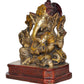 Brass Lord Ganesha Idol Ganesh Statue Decorative Sculpture for Home Decor Office Mandir Pooja Showpiece (Height 7 Inch)