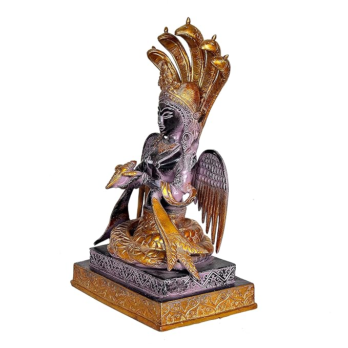 Brass Naag Kanya Statue Idol Naag Kanya Religious Statue, Height 12.5 Inch