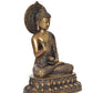 Brass Dhyan Mudra Buddha Statue - Handcrafted Spiritual Decor for Home and Office Decor - Meditating Buddha Idol (Height 11 Inch)