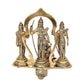 Lord Ram with Maa Sita Lord Lakshman and Lord Hanuman Ram Darbar Decorative Idol - (Brass, Height 9.4")