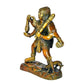 Brass Idol Bhairav Murti Maha Kala Bhairava with Dog Figurine Sculpture Bhairo Baba Avatar of Lord Shiva Showpiece Temple Home Multicolour Height 7 Inches