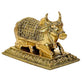 Brass Nandi Cow Statue Idol Murti On Base Decorative Item for Home | Height : 2.5 Inch