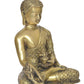 Brass Dhyan Mudra Buddha Statue - Handcrafted Spiritual Decor for Home Decor and Office Decor - Meditating Buddha Idol (Height 11 Inch)