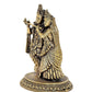 Fine Brass Radha Krishna Idol Standing Pose Brass Idol Multicolor Statue, Height :5 Inch