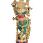 Brass Lord Krishna Idol Statue Krishna Sculpture Decorative Showpiece for Home Office Decor Multicolour | Height 15 Inches