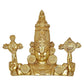 Brass Lord Tirupati Balaji Bust with Vaishnava Symbols Wall Hanging Home Temple Office Figurine Height: 6 Inch