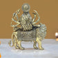 Bronze Durga Maa with Lion Idol Hindu Goddess Sherawali MATA Murti MATA Rani Statue Figurine Home Temple (Height: 7.5 Inch)