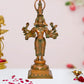 Brass Standing Panchamukhi Hanuman Statue - Handcrafted Hindu God Idol for Home Decor (Height 22 Inch)