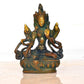 Brass Tara Devi Statue - Green Tara for Worship, Meditation Spaces, for Home Decor and Office, or as a Thoughtful Spiritual Gift. (Height 4.5 Inch)