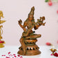 Brass Maa Saraswati Statue - Handcrafted Hindu Goddess Saraswati Idol for Home Decor and Pooja (Height 12Inch)