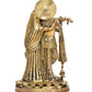 Brass Radha Krishna Idol Statue for Home Decor and Pooja Mandir Office Decor (Height 11 Inch)