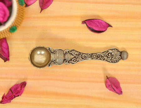 Superfine Brass Anchmani Pooja Spoon for Hawan Kund Samagri (Height 5 Inch)