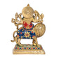 Brass Durga Maa with Lion Idol Hindu Goddess Sherawali MATA Murti MATA Rani Statue Figurine Home Temple (Height: 6.5 Inch)