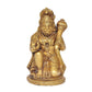 Brass Hanuman JI Sitting Statue Idol Sculpture Statue for Home Decor Pooja Mandir Height: 6 Inch