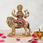 Resin Durga Maa with Lion Idol Hindu Goddess Sherawali MATA Murti MATA Rani Statue Figurine Home Temple (Height: 10 Inch)