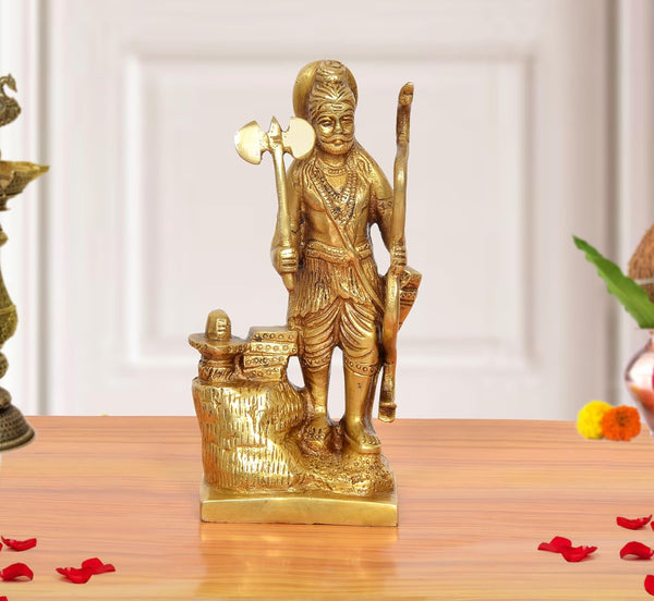 Brass Parshuram murti (Height: 11.5 Inch) Mandir Setting