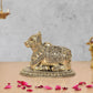 Bronze Shiva Seated Nandi Statue (Height: 4 Inch)