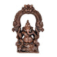 Copper Lord Ganesha Ganpati Idol Vinayak Religious Statue Copper Murti Multicolor (Height 4 Inch)