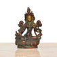 Brass Tara Devi Statue - Green Tara for Worship, Meditation Spaces, for Home Decor and Office, or as a Thoughtful Spiritual Gift. (Height 3.5 Inch)