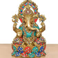 Brass Lord Ganesha Idol (Height 13 Inch)