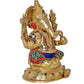 Brass Lord Ganesha Ganpati Idol Vinayak Religious Statue Murti Height 8 Inch