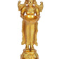 Brass Deep Lakshmi Brass Deep Lady Idol Brass Showpiece for Prosperity Happiness Golden Height 9.5 Inches