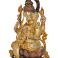 Brass Lord Ganesha Idol Sitting Ganesh Statue Decorative Sculpture for Home Decor Office Mandir Pooja Temple (Height 13 Inch)