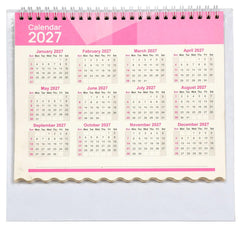 Desk calendar page grid labeled Calendar 2027 with monthly date layouts