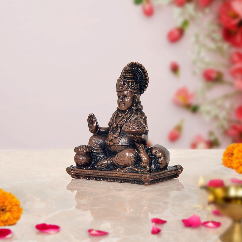 Copper Kuber Idol Statue (Height 2 Inch)