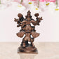 Copper Lord Vishnu with Devi Lakshmi On Garuda Decorative Showpiece Copper Murti (Height 5 Inch)