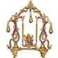 Brass Ganesha Playing On Swing Ganesha Jhula Decorative Showpiece Multicolour for Home Decor Mandir Pooja Temple (Height 14 Inch)