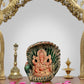 Brass Lord Ganesha Idol in Shankh Ganesh Statue Sculpture for Home Decor Office Mandir Pooja Decorative Showpiece (Height 5.5 Inch)