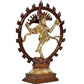 Brass Natraj Lord Shiva Dancing Natraj Brassl Idol Statues Multicolor Height: 9inch